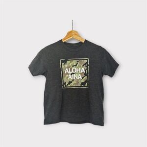 Hae‎ Hawaii Aloha 'Aina Shirt Youth Camouflage Keiki Island Style Size 8